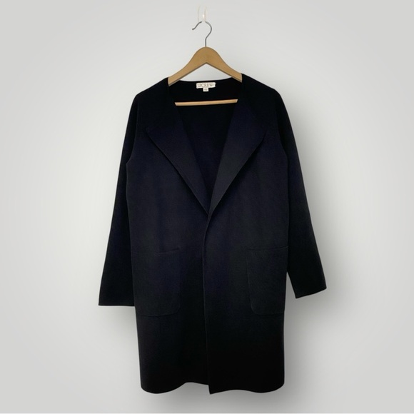 J.Crew Juliette collarless sweater-blazer Sz S Black - Picture 2 of 12